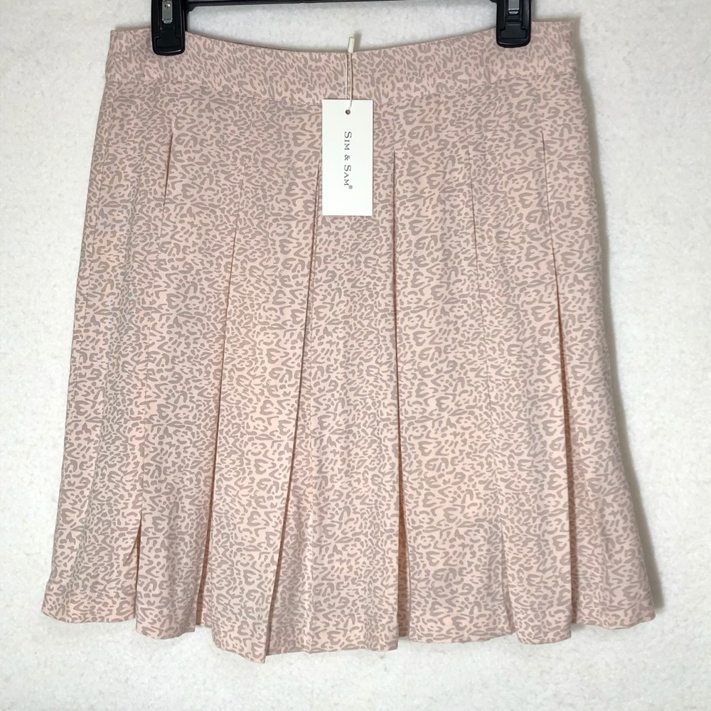 New Sim & Sam Womens Leopard Skirt